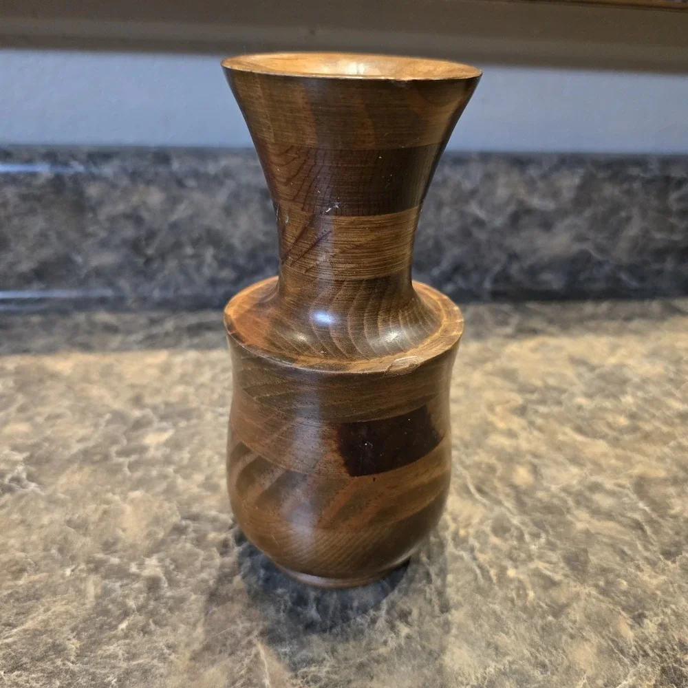 Handcrafted Wood Vase By Wood Bin‎ Woodworks NC 7